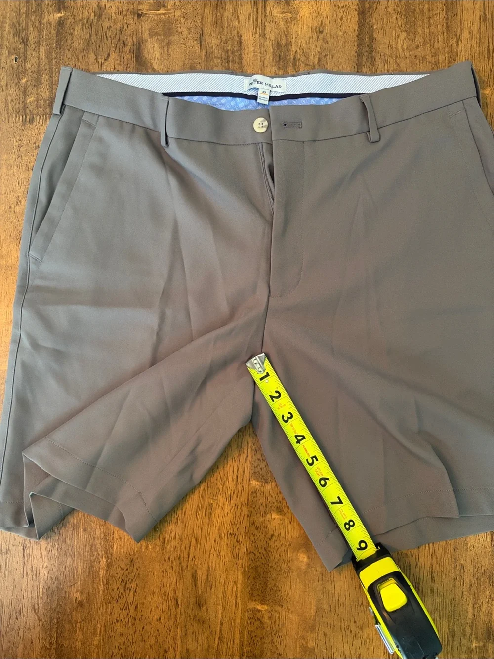 Peter Millar Men's Flat Front Shorts - Taupe Gray